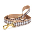 Gray Buffalo Check Fall Dog Lead: 5 Feet / Narrow 5/8