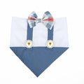 Dog Bandana Denim Suspender | Blooming Collection: L
