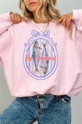 [G2009X-OSS]-LES SANDINES OVERSIZED SWEATSHIRT: Pink / S/M
