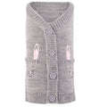 Bunny Cardigan: Gray / Large