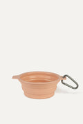 Rubber Travel Bowl for Dogs: Peach