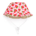 Strawberries Bucket Hat: Pink / Medium