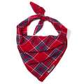 Red Plaid II Bandana: Red / Small