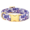Pressed Pansies Spring Dog Collar: S / Gold