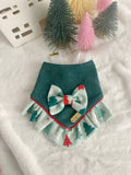 Christmas Tree Dog Bandana: XSmall without ruffle