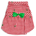 Check Trees Dress: Red/White / Large