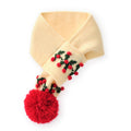 Holly Bobble Knit Holiday Dog Scarf: M