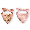 Reversible Dog Bandana | Pink Fawn Spots: Small