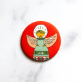 Caroling Angel Christmas Magnet